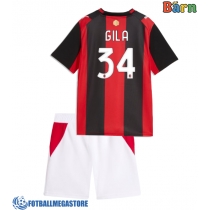 Fotballdrakt Barn AC Milan Mario Gila #34 Hjemmedraktsett 2026-27 Kortermet (+ Korte bukser)